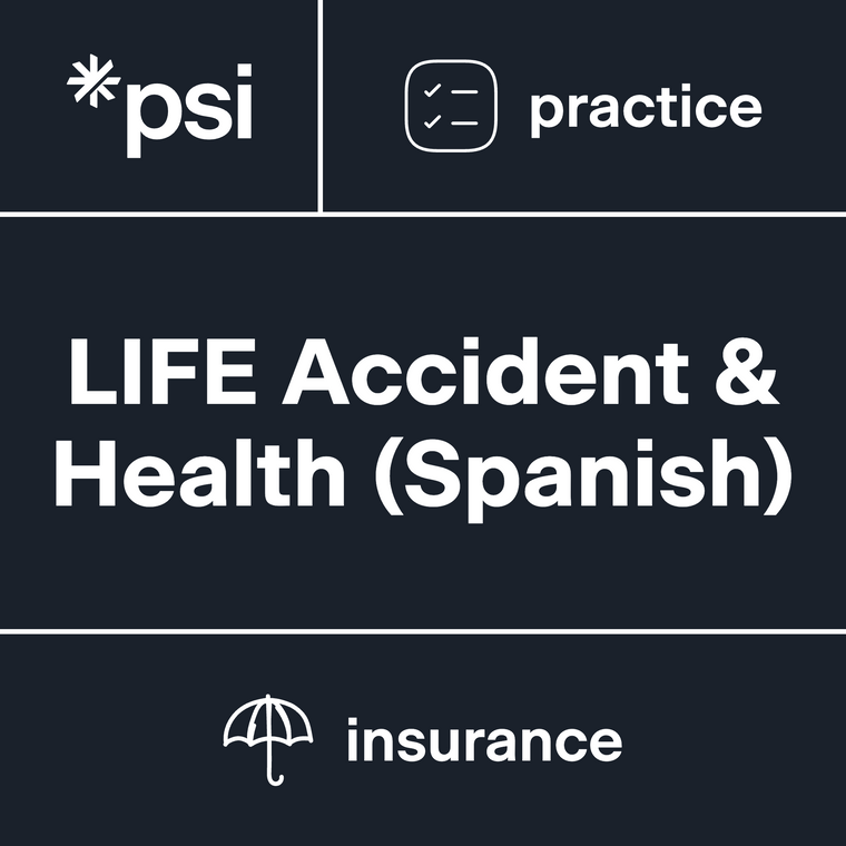 Life, Accident and Health Practice Test 3-Pack (Spanish) with 375 Total Questions