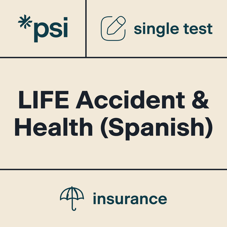 Life, Accident and Health Practice Test x 1 (Spanish) with 125 Total Questions