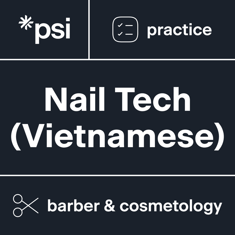Nail Technician (Vietnamese) Practice Tests - 3 Pack with 350+ Items
