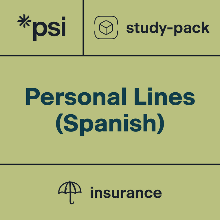 Personal Lines Insurance Test Prep Study-Pack (Spanish)  with 430+ Sample Questions