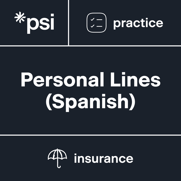 Personal Lines Insurance Practice Test 3-Pack (Spanish) with 210 Total Questions